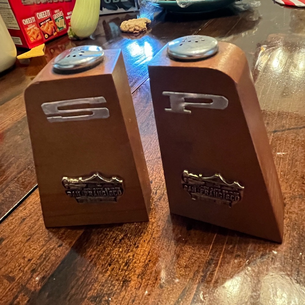 SNCO Art Deco Brown Salt and Pepper Shakers